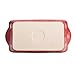 Rachael Ray Cucina Stoneware 9-Inch x 5-Inch Loaf Pan, Cranberry Red