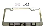 GMC Denali Chrome License Plate Frame w/ Screw Covers