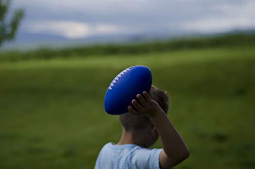 LMC Products Foam Football Sports Toy - 7.25" Easy Grip Soft Football (Blue)