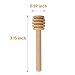 Honey Dipper,Woaiwo-q 3 Inch Small Mini Wooden Honey Sticks,Wedding Party Favors Individually Wrapped,Server for Honey Jar Dispense Drizzle Honey(50Pack)