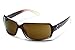 Suncloud Poptown Polarized Sunglasses, Brown Stripe Laser Frame, Brown Lens