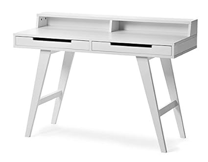 Aprodz Solid Wood Hedwig Study Desk Table for Home and Office | White Finish