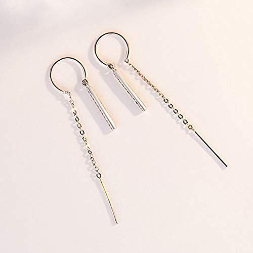 Dangle Earrings Cubic Zirconia Artificial Diamond Drop Thread Dangling Earrings Minimalism Dipped Long Chain Earring