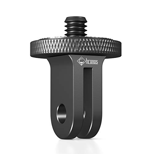 Chronos Camera Mount Adapter for GoPro Ecosystem - Â¼-20 Conversion Adapter for GoPro Mounting System - Full 100% CNC Aluminum Metal - Mount Your Camera to Any GoPro Mount Accessory