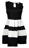 eVogues Plus size Color Block Flare Mini Dress