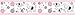 GEENNY Wall Border, Pink/Gray Elephant