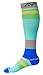 Compression Socks (1 pair) for Women & Men - Easywear Series - Best Graduated Athletic Fit for Running, Nurses, Flight Travel, & Maternity Pregnancy - Boost Stamina & Recovery (Sky Stripes, S/M)