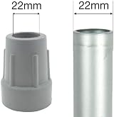 Lifeswonderful 4x 22mm Heavy Duty Rubber Ferrules for Crutches Grey view 3