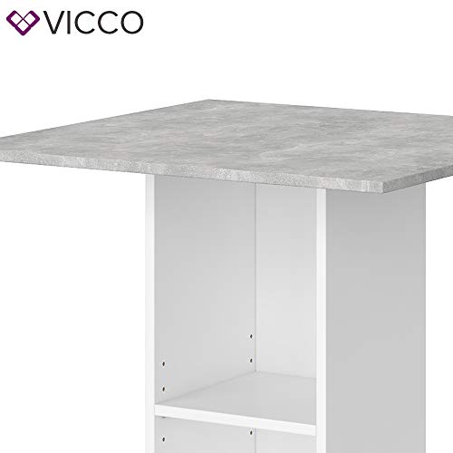 Vicco Bartisch Bistrotisch Küchentisch Rodeo 70x70cm Stehtisch 3 Regalfächer – Bild 6