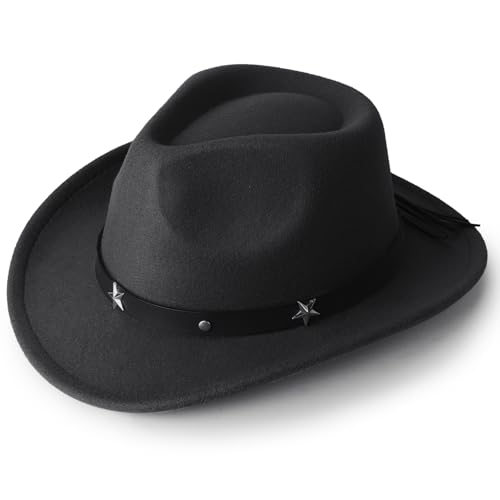 1 Pc Cowboy Hat: Black 17-01