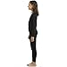 ViCherub Girls Thermal Underwear Set,Long Johns for Kids Ultra Soft Base Layer Fleece Lined Thermals Top and Bottom 2 Sets Black & Gray M