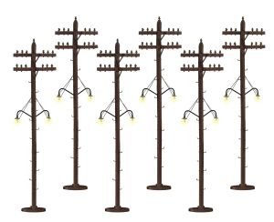 LIONEL 6-37995 Scale Telephone Poles Lighted