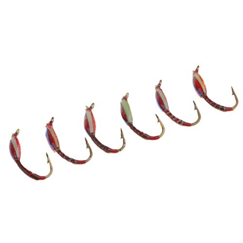 Sharplace 6pcs Mouches De Pêche Leurre Appâts Artificiel Buzzer Nymphe Vivid Durable