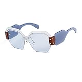 Oversized Sunglasses for Women Semi Rimless Trendy Candy Color Designer Glasses