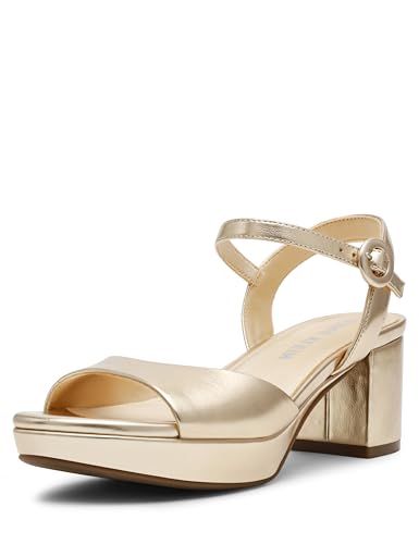 Anne Klein Women's Dress Sandal Piper, Light Gold, 10