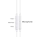 3.5mm Wired Earphones, White In-Ear Stereo Headphones with Mic Headset for iPhone/Sony/Sumsung etc (EVN7801A)
