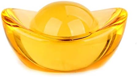 GRRqueen Ornaments Cute Home Decorations Living Room Decoration Gifts Synthetic Citrine Ingot, Medium