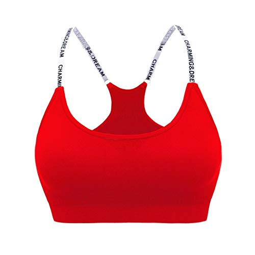 Pitauce Women Racerback Sports Bras - High Impact Activewear Fitness Gym Yoga Workout Padded Seamless Suppor
