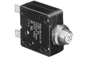 TE Connectivity W58-XC4C12A-20 Circuit Breaker; Therm; Push; Cur-Rtg 20A; Panel; 1 Pole; Vol-Rtg 250/50VAC/VDC by TE CONNECTIVITY / POTTER & BRUMFIELD