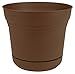 Bloem Saturn Planter with Saucer, 10", Chocolate (SP1045)