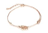 316L Stainless Steel Sandal Beach Adjustable Anklet Bracelet for Women (Elephant)