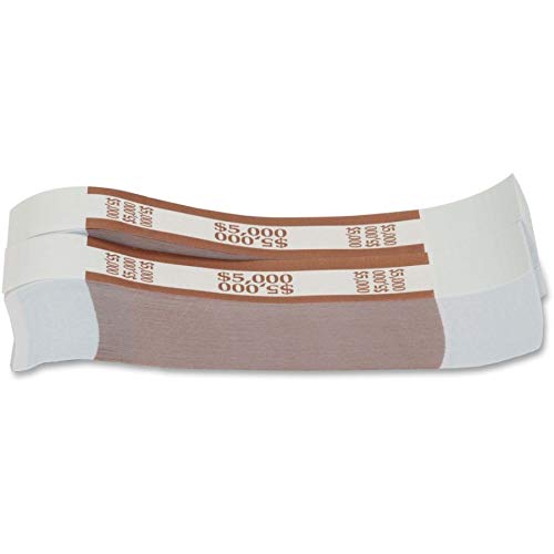 The Coin-Tainer Co. $5000 Currency Band, Brown, 1000 Count (405000) - Thumbnail 2