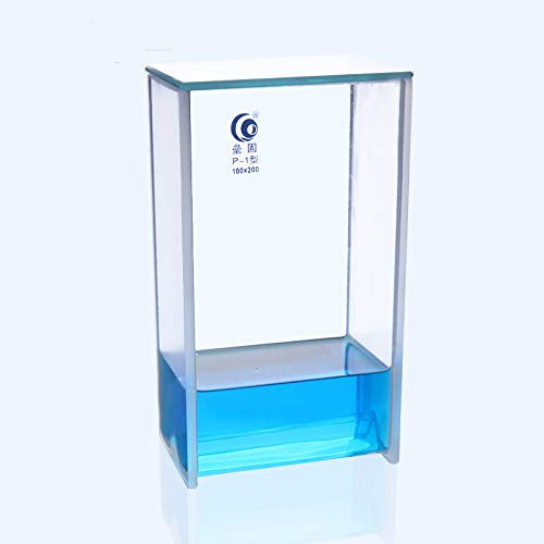 Lab Thin Layer Chromatography TLC Plates P/P-1 Type Developing Tanks with Lid Reusable Borosilicate Glass, Flat/Double Slot Design P-1 100Ã—200mm