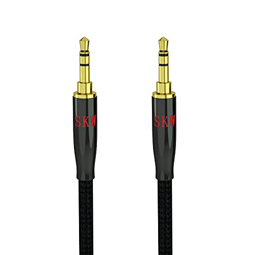 SKW Aux Cable for Car(Hi-Fi Sound), 3.5 mm to 3.5 mm Aux Cord/Stereo Audio Cable/Audio Jack Cable/Headphone Cable for Home Stereo,iPhone,iPod,IPad,Echo Dot,Sony & More 1 Metre