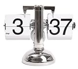 niceeshop(TM) Retro Flip Down Clock Internal Gear Operated,White' With Accessory Cable Tie