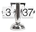 niceeshop(TM) Retro Flip Down Clock Internal Gear Operated,White' With Accessory Cable Tie