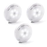 Icicle 3 PCS Battery-powered Touch Sensor Closet Lights, Wireless Led Night Lights Stick-on Push Lights for Hallway, Closet, Stairs, Bedroom, Baby Nursery (Cool White)