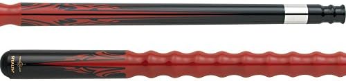 Stealth Cues Black with Brick Tribal Design Cue Weight: 18 Oz.