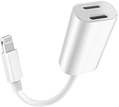 originAIM Dual Lightning Adaptor With Audio &amp; Charge Port, Supporting For iPhone 7/7 Plus, Data Sync (White)