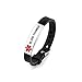 Blood Thinner Medical Alert ID Bracelet Silicone Wristband Black Adjustable Size for Men Women