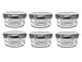 Nakpunar Mason Glass Jars (6, 2 oz w/Silver Lids)