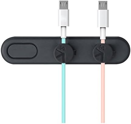 Hunulu Magnetic Cable Line Holder Fixer Organizer Adhesive Clamp With 2Pcs Toggle Clips