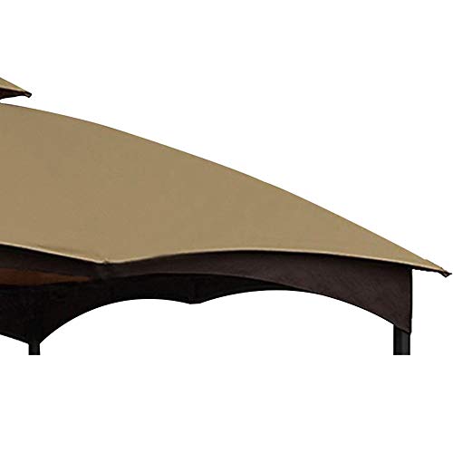 Keymaya Replacement Canopy Top for Lowe's Allen Roth 10X12 Gazebo #GF-12S004B-1 (Khaki)