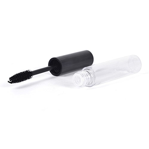 Coobbar 10ml 10pcs Empty Eyelashes Mascara Tube Vial Liquid Plastic Bottle Cosmetic Container With Black Cap