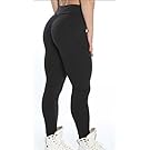 Eva's Moon Women’s High Waist Push-up and Tummy Control Booty Scrunch Workout Leggings, Yoga Pants, Casual, Shapewear (Medium)