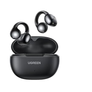 UGREEN イヤーカフ イヤホン Bluetooth5.4 ENC通話ノイズキャンセリング IPX5防水 最大30時間再生 ブラック