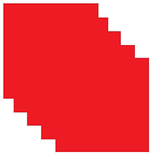 SISER EasyWeed Heat Transfer Vinyl HTV for T-Shirts 12 x 12 Inches 5 Precut Sheets (Red)