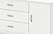 South Shore Libra 3-Drawer Dresser with Cabinet Door, Pure White