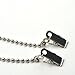 DragonPad 2pcs 70cm Metallic Ballchain 4.5mm Napkin Clip Lanyard Neck Strap for Elderly/adult/baby