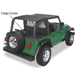 Pavement Ends by Bestop 41815-15 Black Denim Cargo Cover for 1992-1995 Wrangler YJ