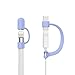 Apple Pencil Cap Holder - MoKo Premium Soft Silicone Elastic Apple Pencil Cap Holder Pen Keeper Cover, Light PURPLE (2 Pieces Included)