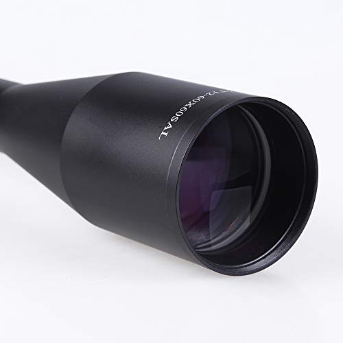 Sniper KT 12-60X60 SAL Rifle Scope 35mm Tube Side Parallax Adjustment Glass Etched Reticle Red Green Illuminated with Scope Rings