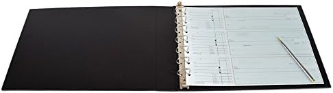 Grey Svelte Premium PU Leather Check Binder for Business 7 Ring 3 on a Page Checkbook Holder