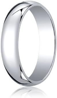 Womens Platinum, 5.0mm Traditional Dome Oval Ring (sz 6)