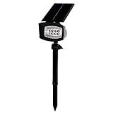 LivEditor Solar Spotlight 8 LED Outdoor Waterproof Wireless Lamp for Patio,Deck,Yard,Garden with Auto Dim/Bright Mode - 1 Pack