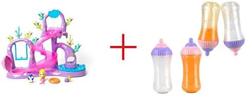 Splashlings Coral Playground Playset AND You &amp; Me Milk and Juice Doll Bottles - Bundle